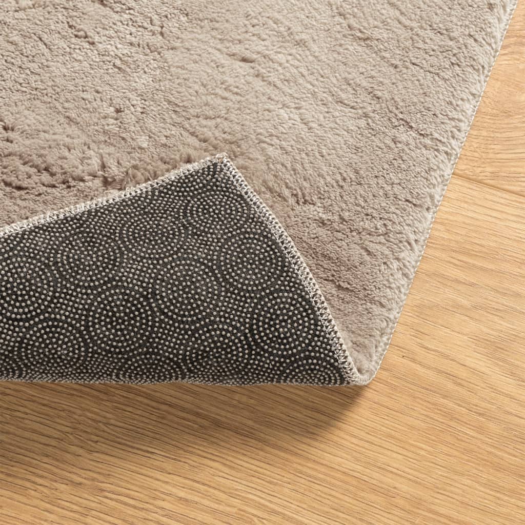 Teppich HUARTE Kurzflor Weich und Waschbar Sandfarben 240x240cm
