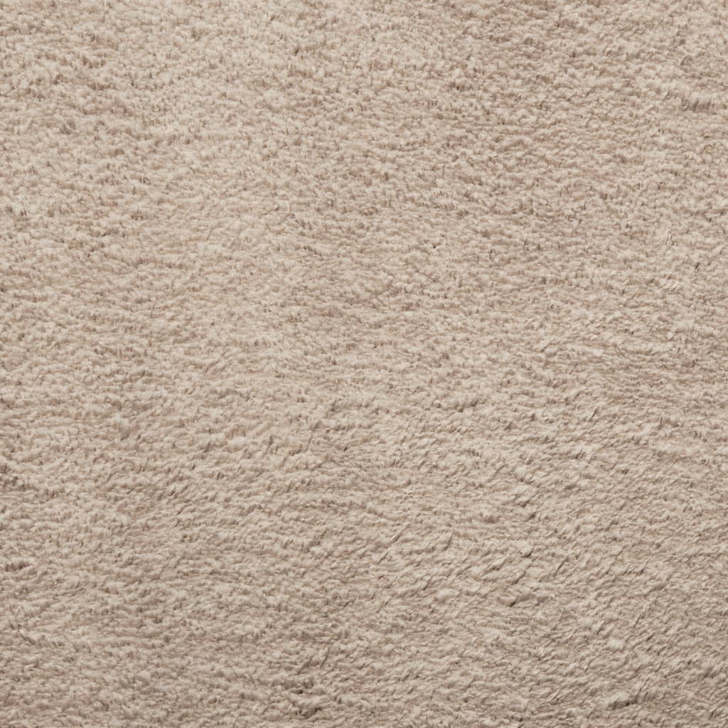 Teppich HUARTE Kurzflor Weich und Waschbar Sandfarben 240x240cm