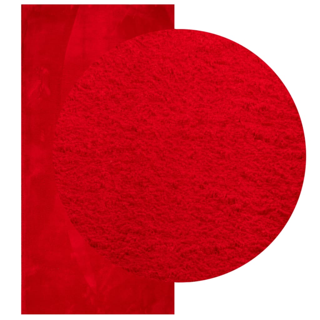 Teppich HUARTE Kurzflor Weich und Waschbar Rot 100x200 cm