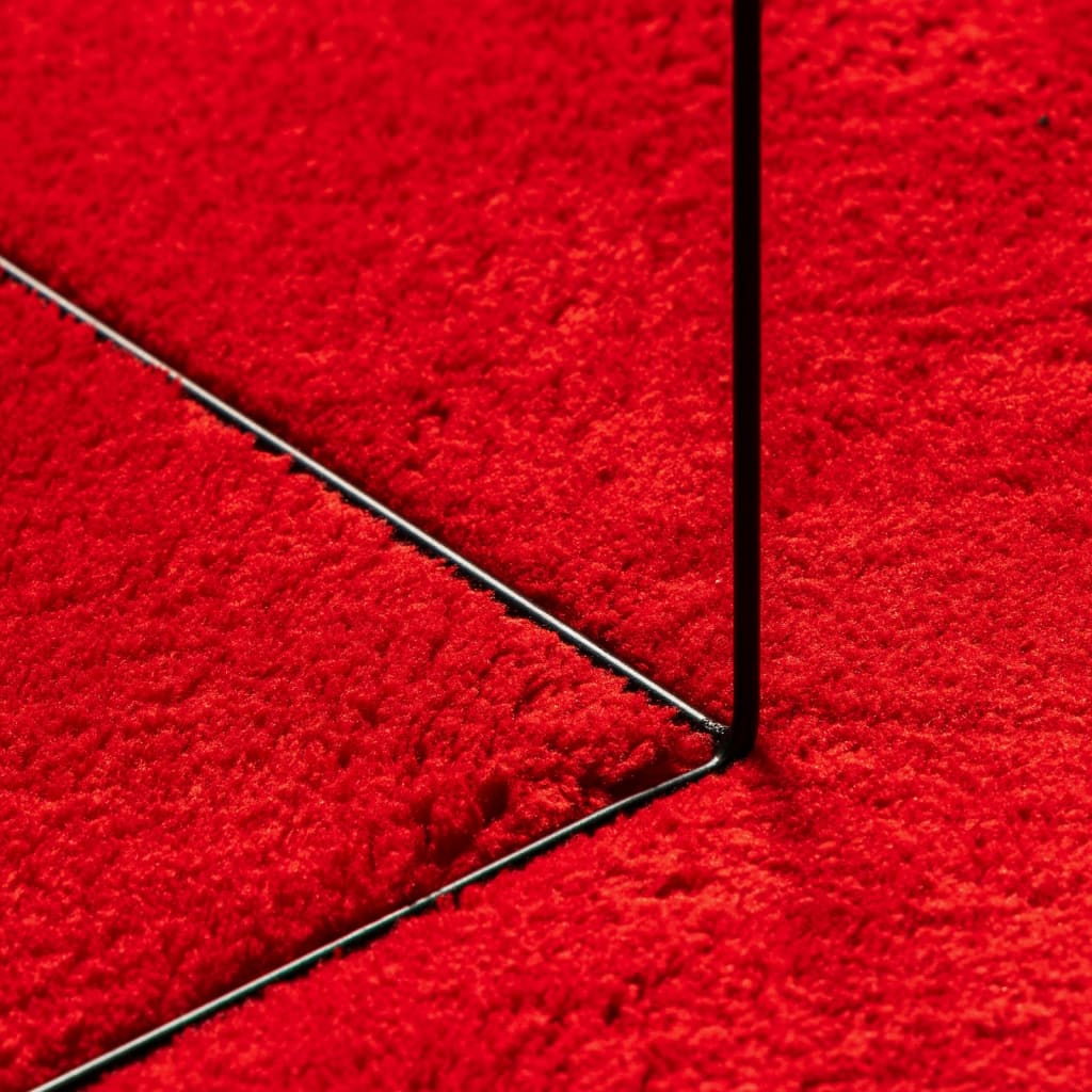 Teppich HUARTE Kurzflor Weich und Waschbar Rot 100x200 cm