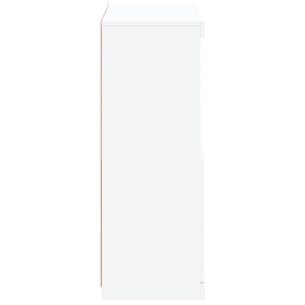Sideboard mit LED-Leuchten Weiß 60,5x37x100 cm