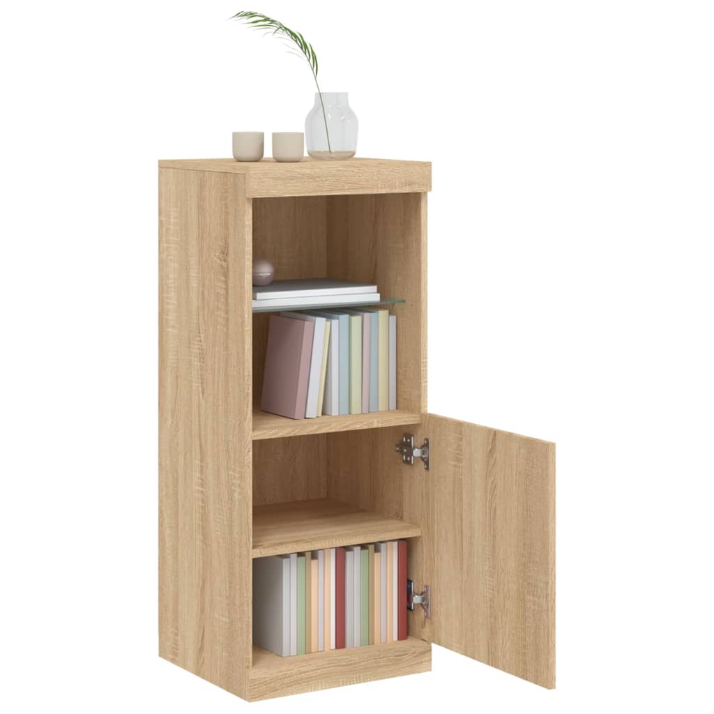 Sideboard mit LED-Leuchten Sonoma-Eiche 41x37x100 cm