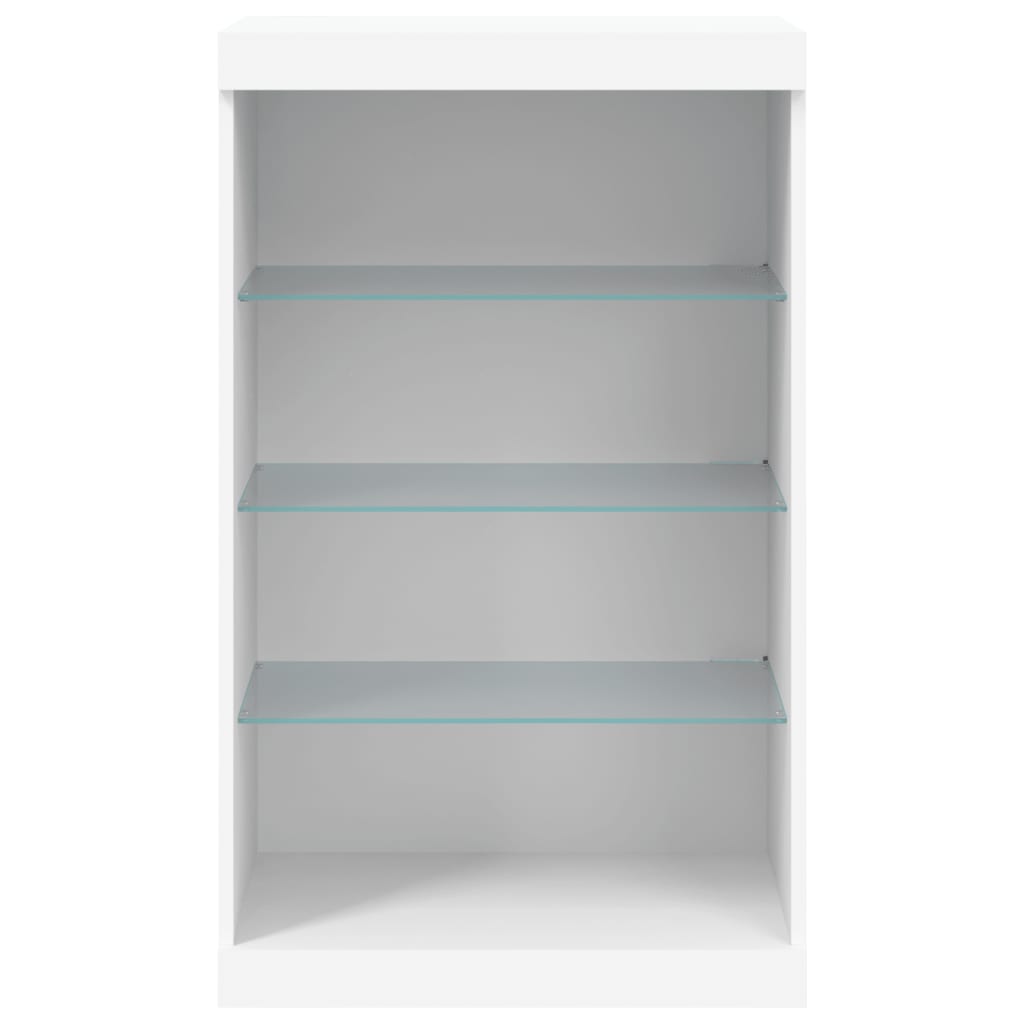 Sideboard mit LED-Leuchten Weiß 60,5x37x100 cm