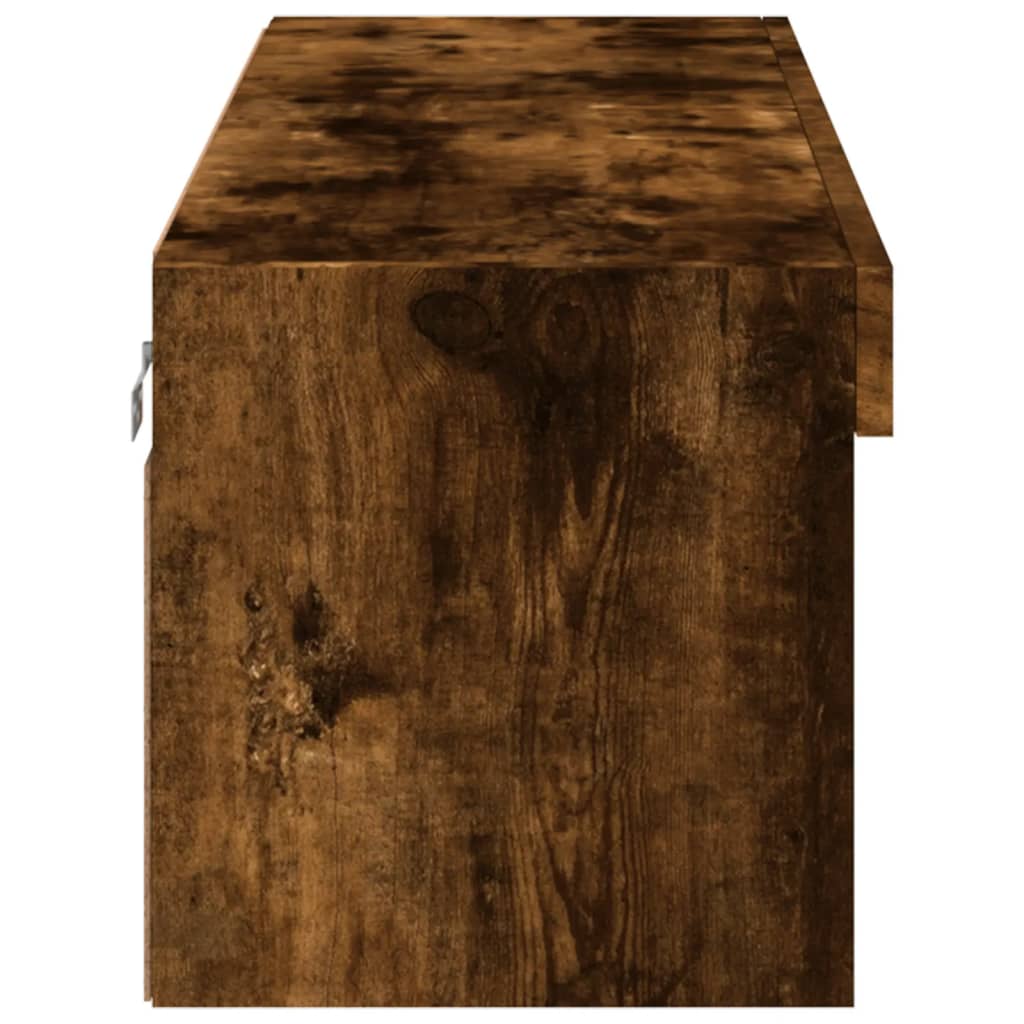 TV-Schrank mit LED-Leuchten Räuchereiche 100x30x30 cm