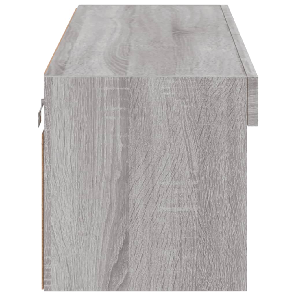 TV-Schrank mit LED-Leuchten Grau Sonoma 100x30x30 cm