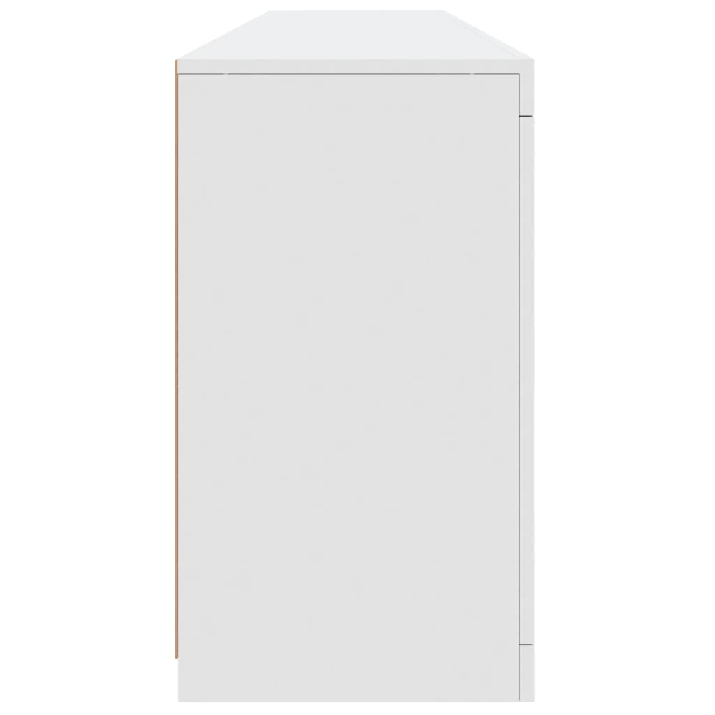 Sideboard mit LED-Leuchten Weiß 181,5x37x67 cm