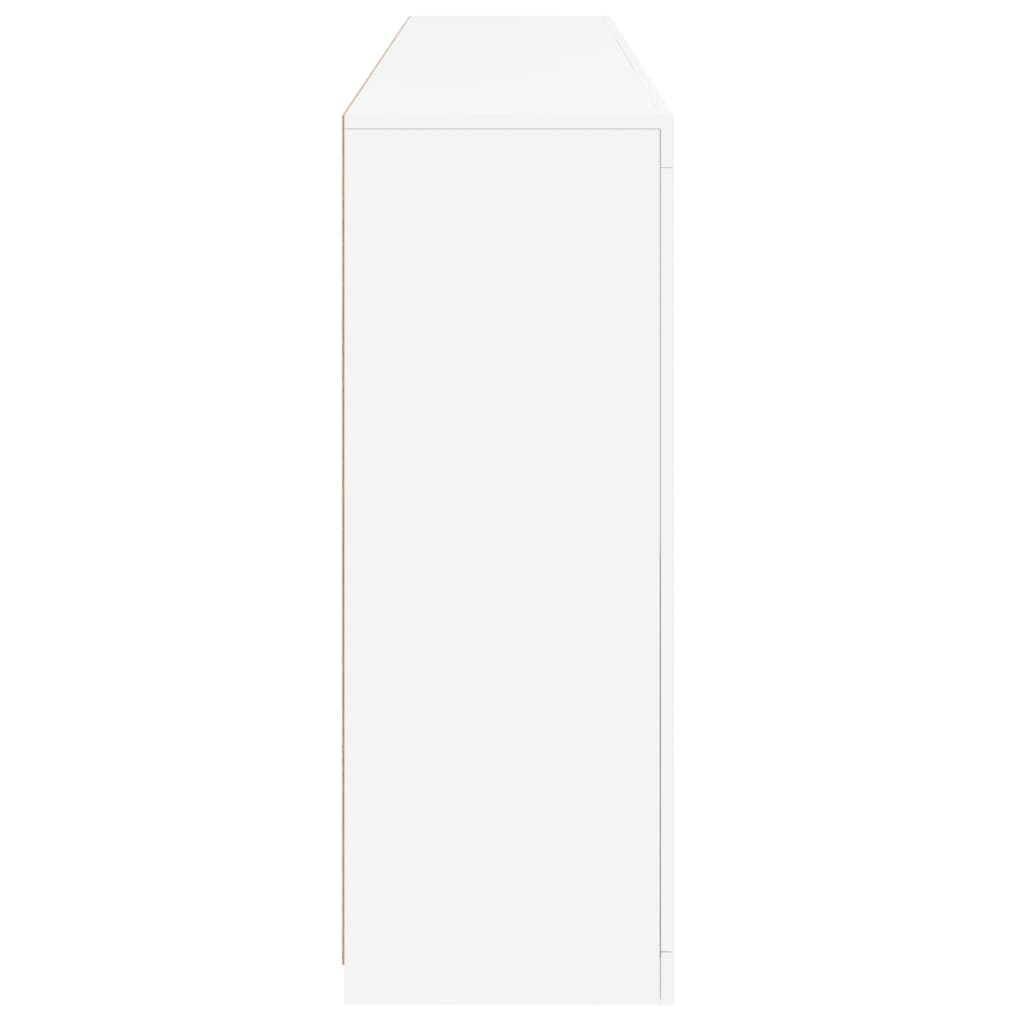 Sideboard mit LED-Leuchten Weiß 181,5x37x100 cm