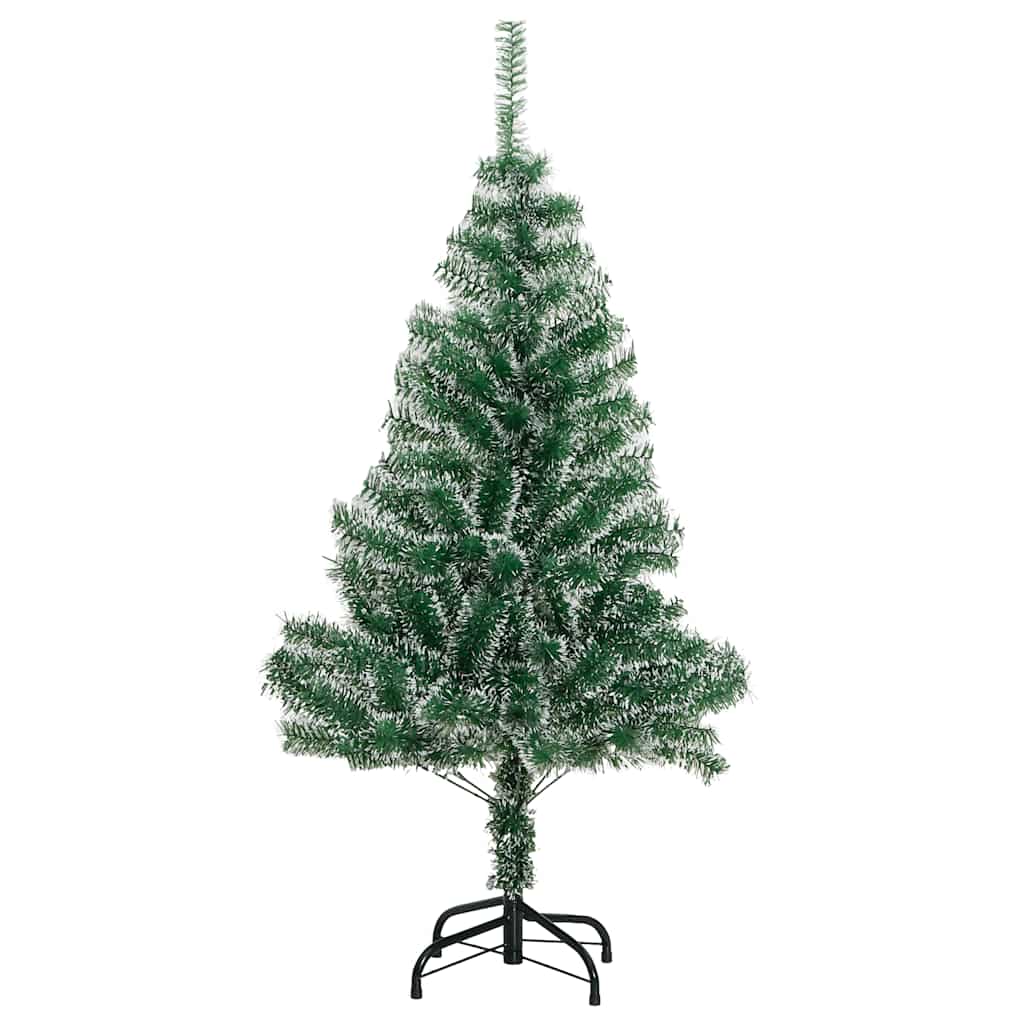Künstlicher Weihnachtsbaum mit Schnee & Kugeln 150 LEDs 120 cm