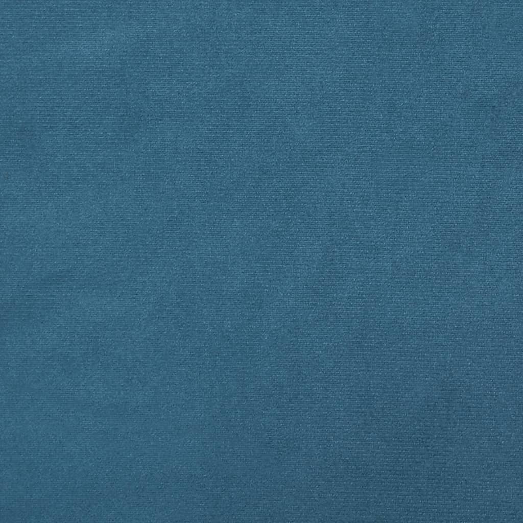 2-tlg. Chesterfield-Sofa-Set mit Nackenrollen Blau Samt
