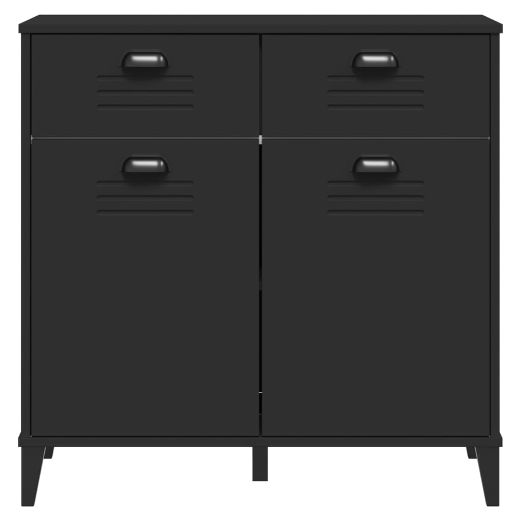 Sideboard VIKEN Schwarz 80x40x80 cm Holzwerkstoff