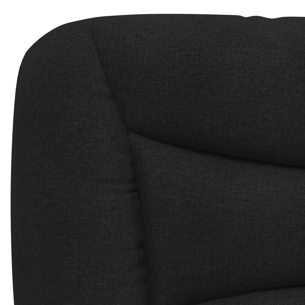 Bett mit Matratze "Hvar" Schwarz 80x200 cm Stoff