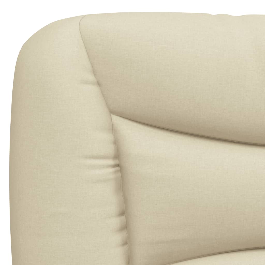 Bett mit Matratze "Hvar" Creme 100x200 cm Stoff