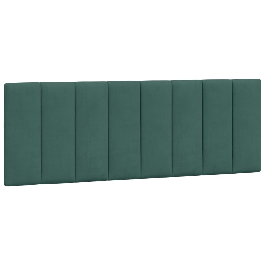 Bettgestell mit LED ohne Matratze "Hanko" Dunkelgrün 140x200 cm Samt
