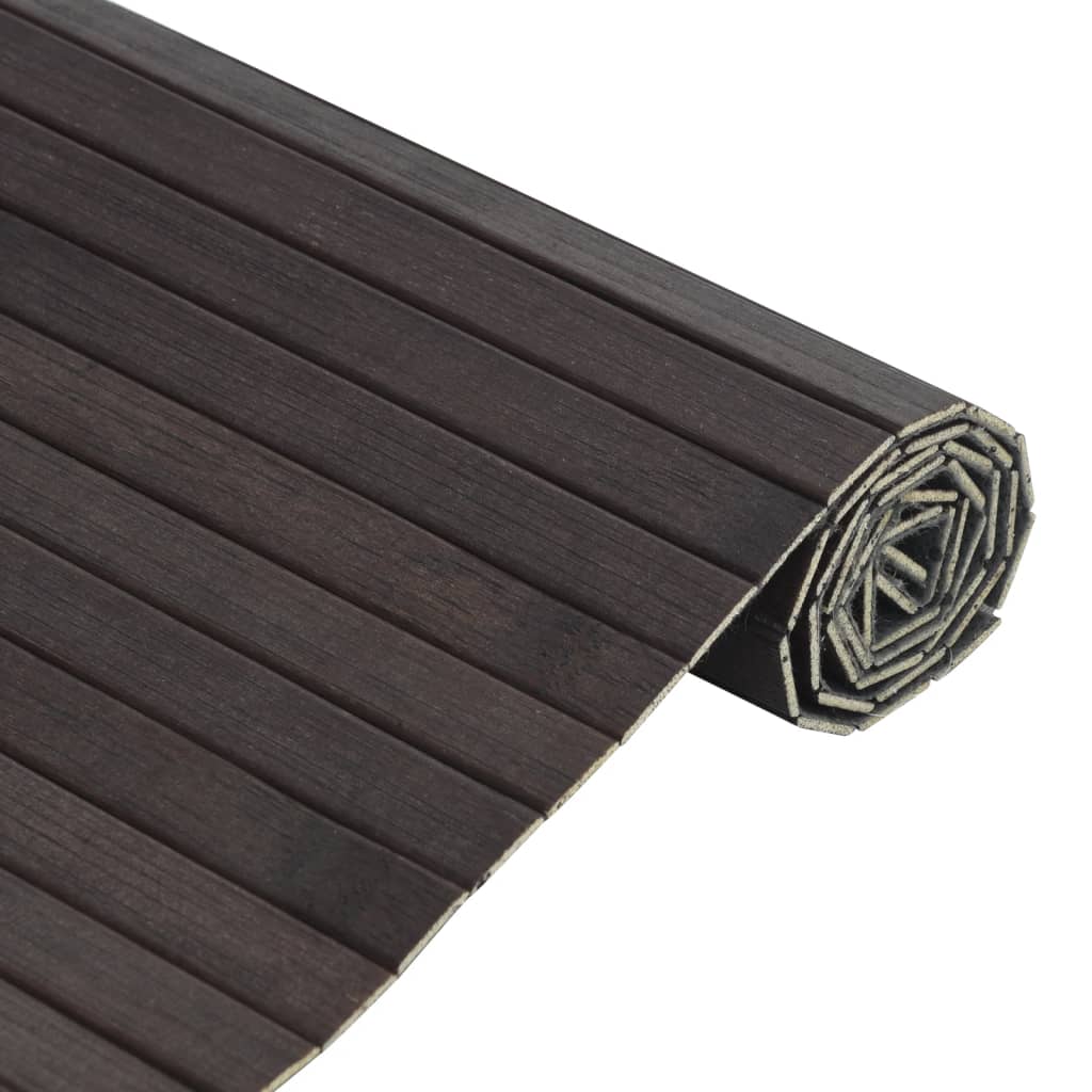 Teppich Rechteckig Dunkelbraun 60x100 cm Bambus