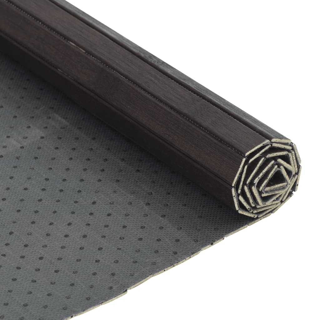 Teppich Rechteckig Dunkelbraun 60x100 cm Bambus