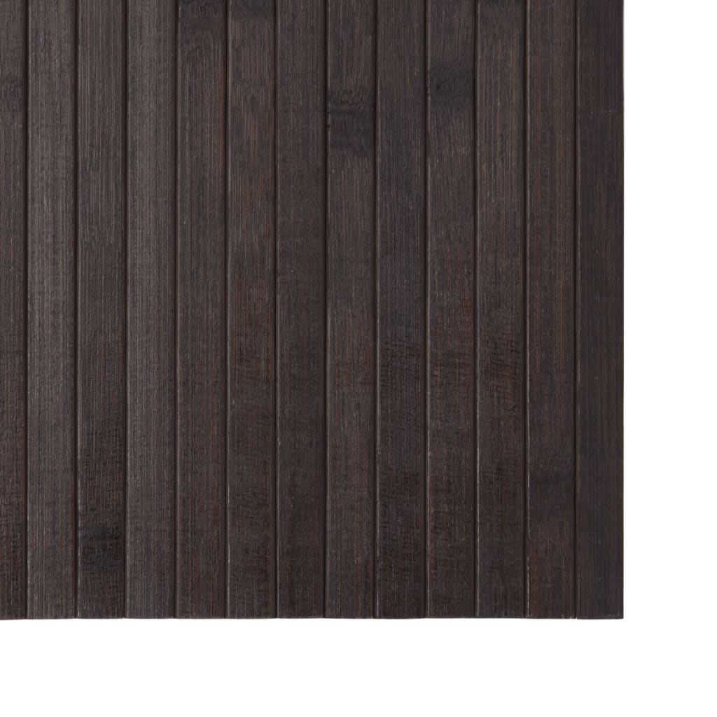 Teppich Rechteckig Dunkelbraun 60x100 cm Bambus
