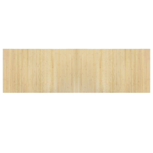 Teppich Rechteckig Hell Natur 60x200 cm Bambus
