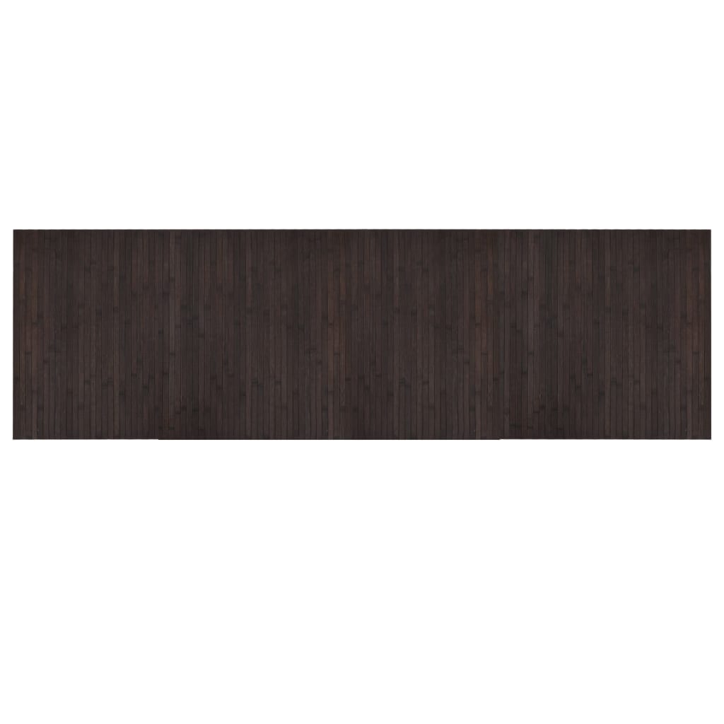 Teppich Rechteckig Dunkelbraun 60x200 cm Bambus