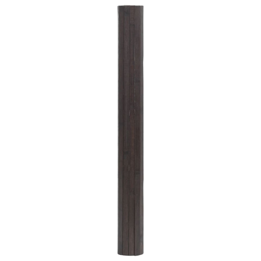 Teppich Rechteckig Dunkelbraun 60x200 cm Bambus
