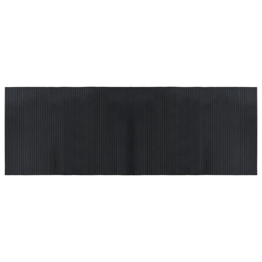 Teppich Rechteckig Schwarz 70x200 cm Bambus