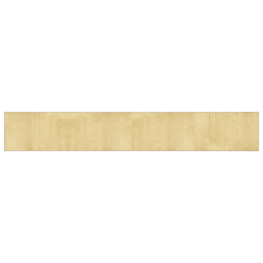 Teppich Rechteckig Hell Natur 60x400 cm Bambus
