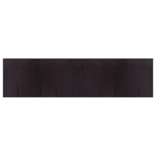 Teppich Rechteckig Dunkelbraun 100x400 cm Bambus