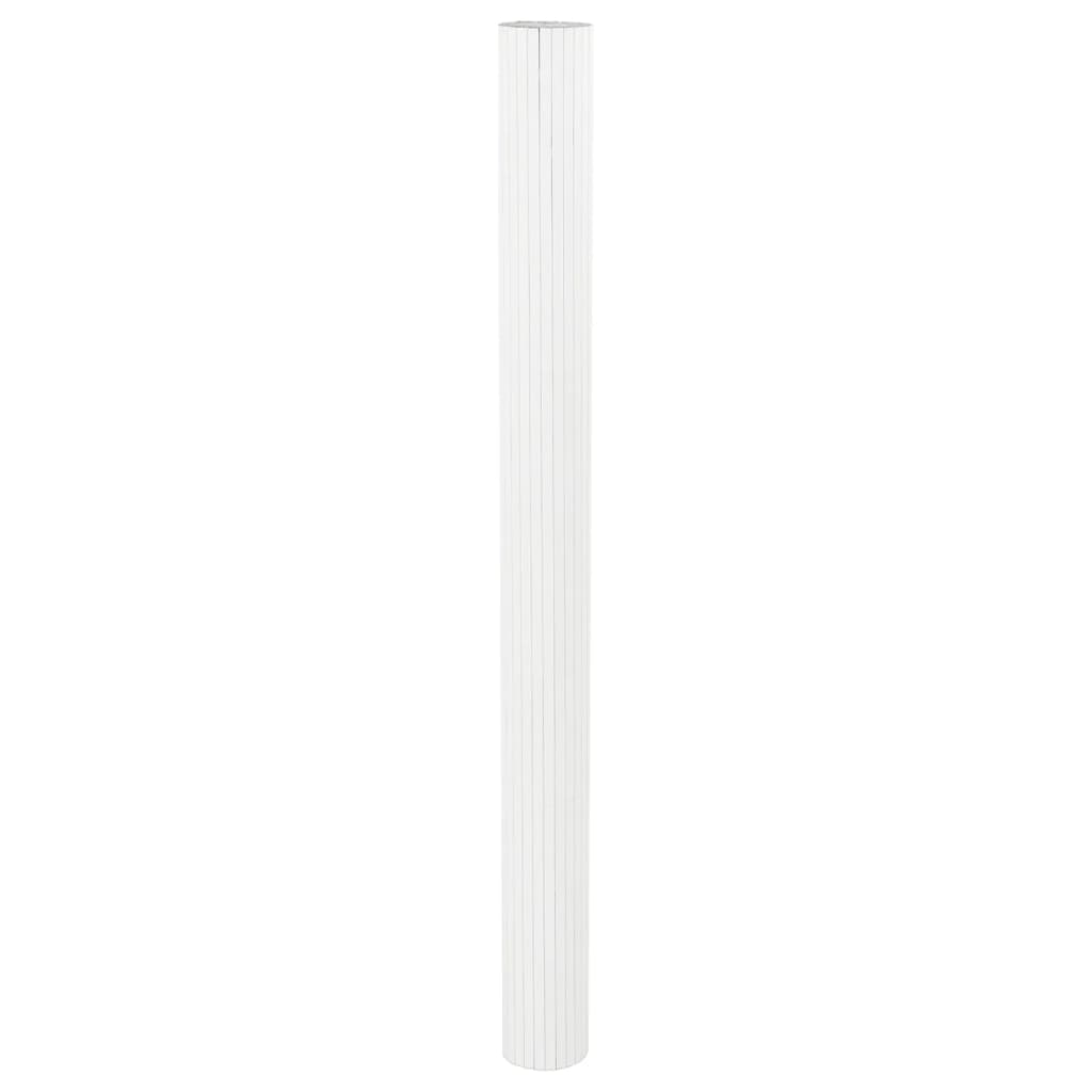 Paravent Weiß 165x400 cm Bambus