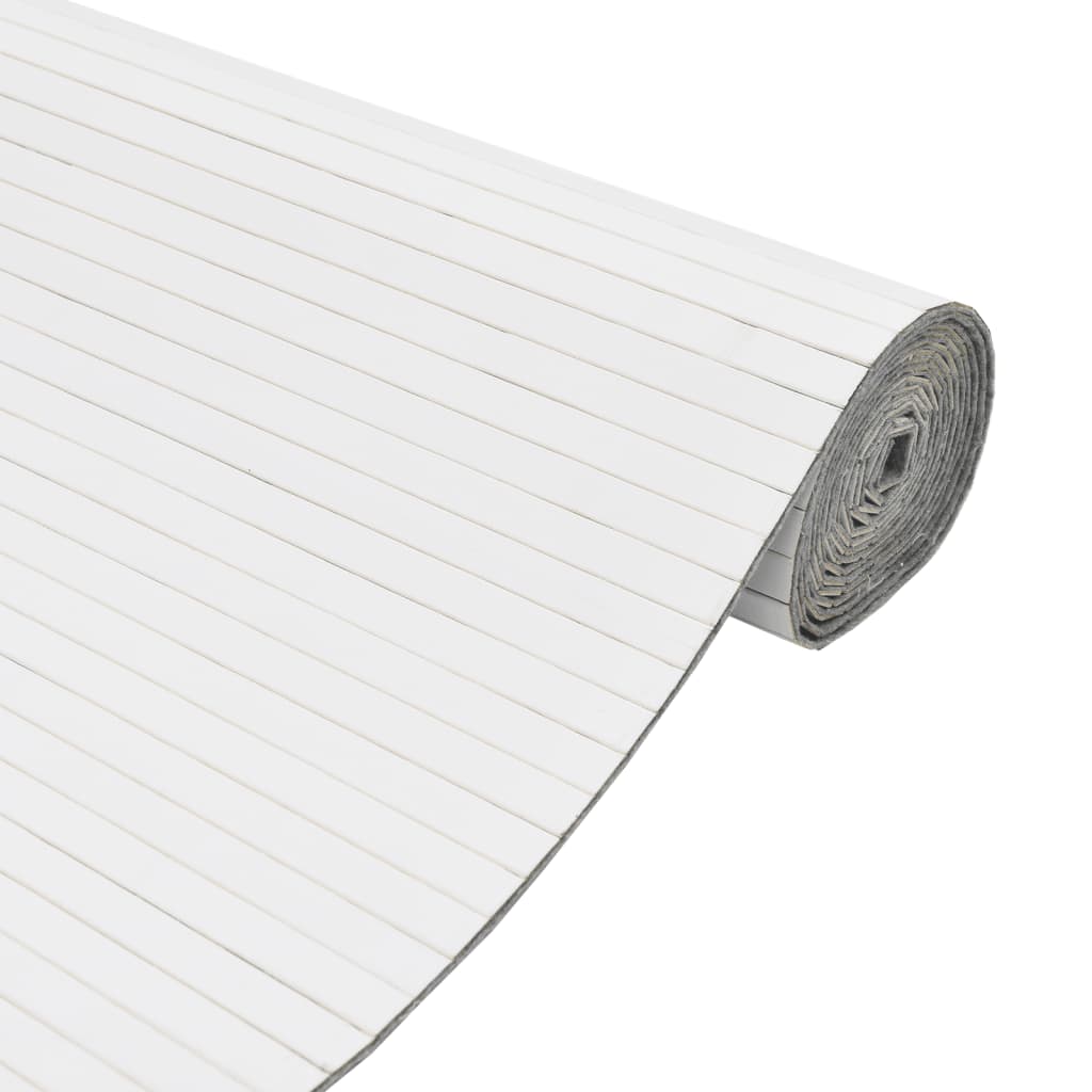 Paravent Weiß 165x400 cm Bambus