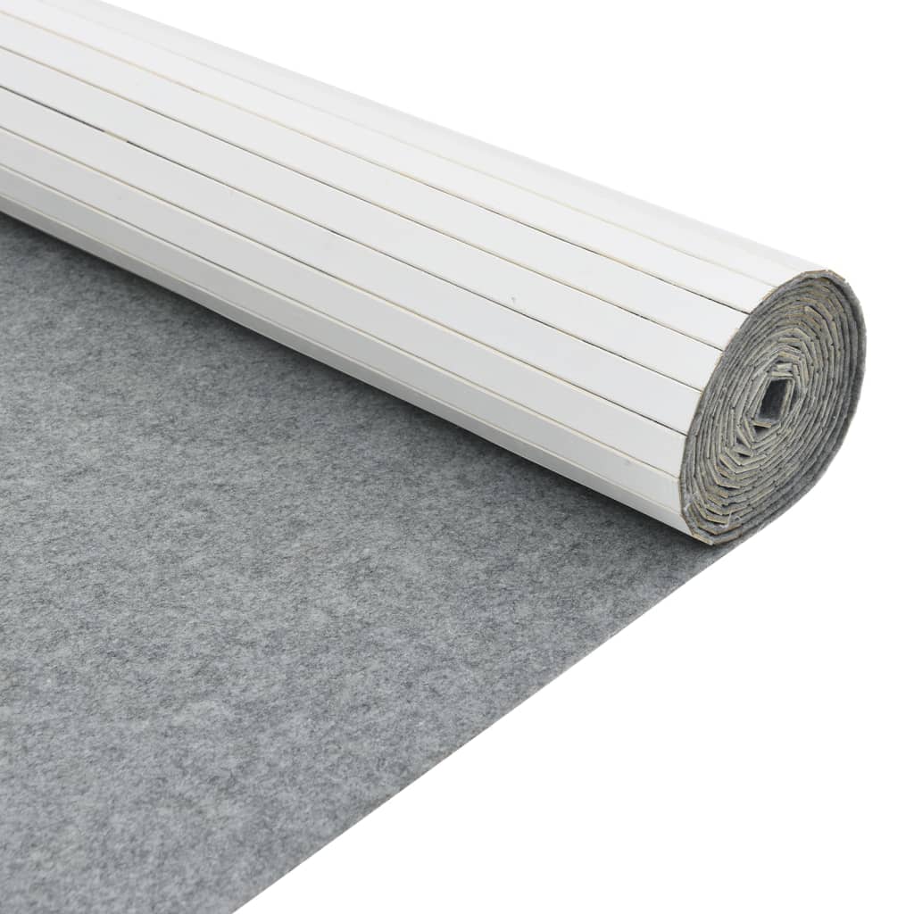 Paravent Weiß 165x400 cm Bambus