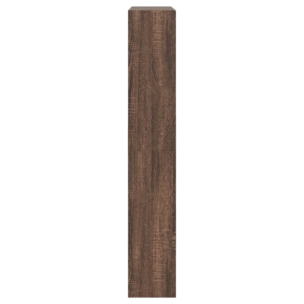 Schuhschrank Braun Eichen-Optik 80x21x125,5 cm Holzwerkstoff