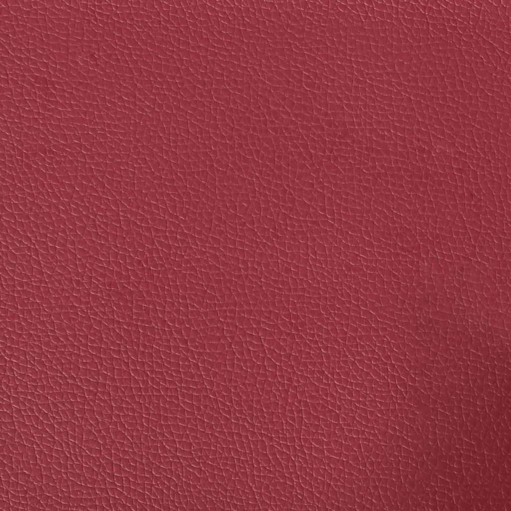 Chesterfield-Sofa 2-Sitzer Weinrot Kunstleder