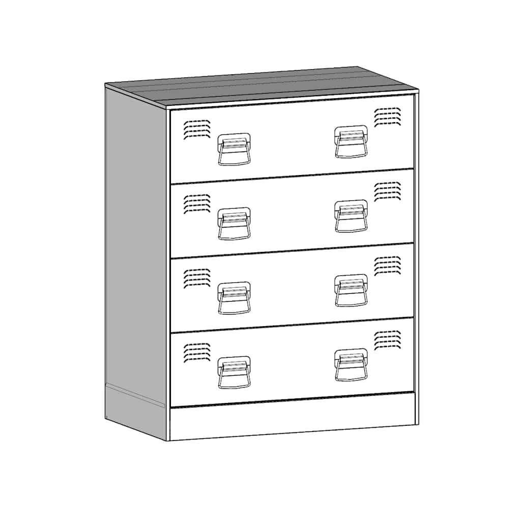 Sideboard Weiß 67x39x83 cm Stahl