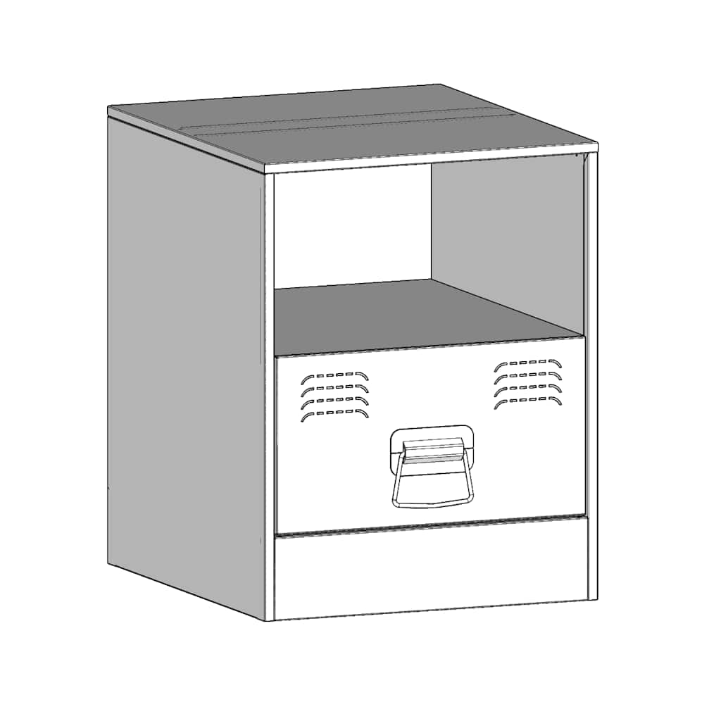 Nachttisch Anthrazit 34,5x39x44 cm Stahl
