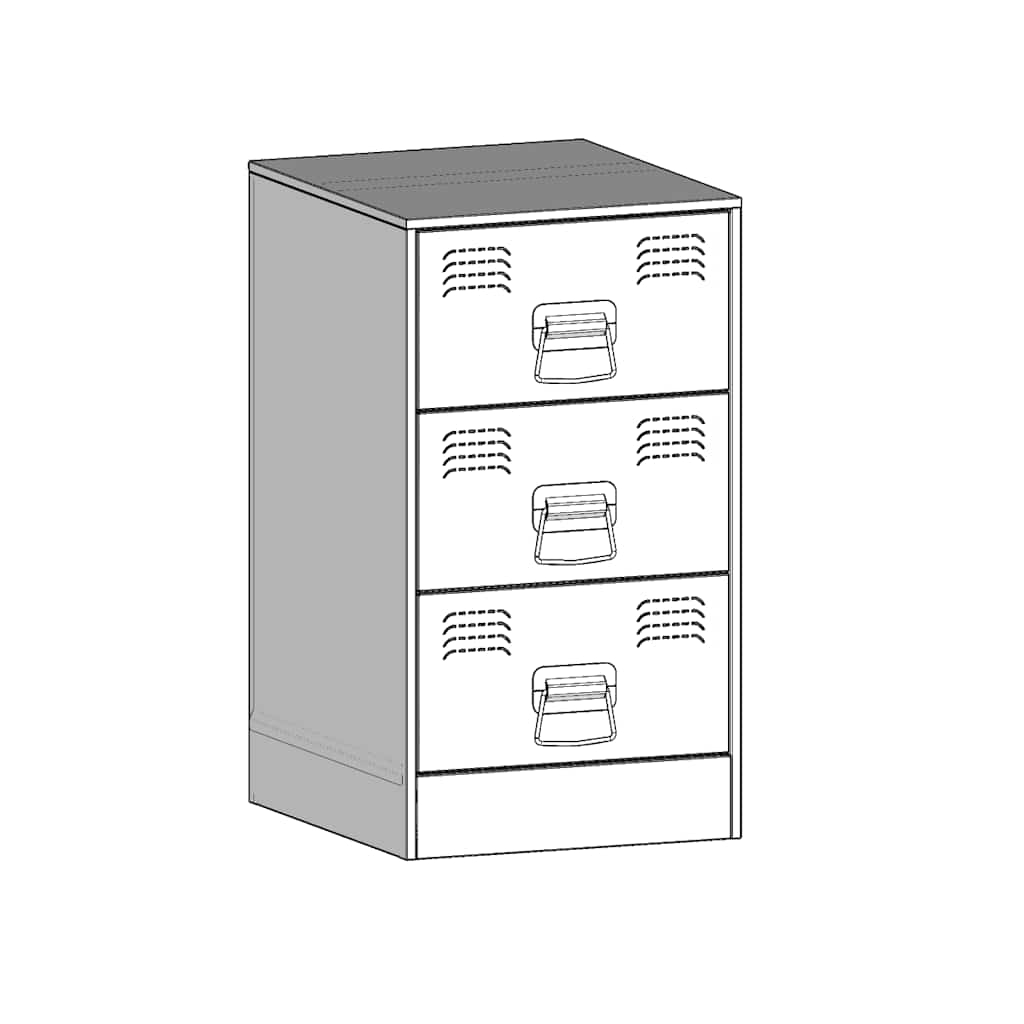 Nachttische 2 Stk. Rosa 34,5x39x62 cm Stahl