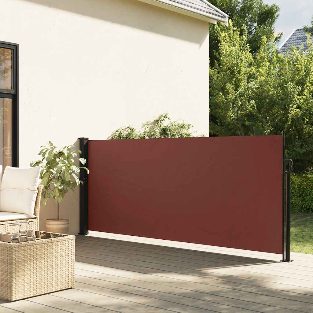 Seitenmarkise Ausziehbar Braun 120x600 cm