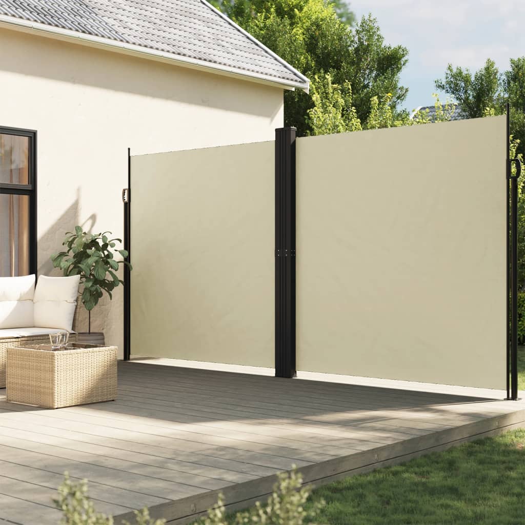 Seitenmarkise Ausziehbar Creme 220x1200 cm