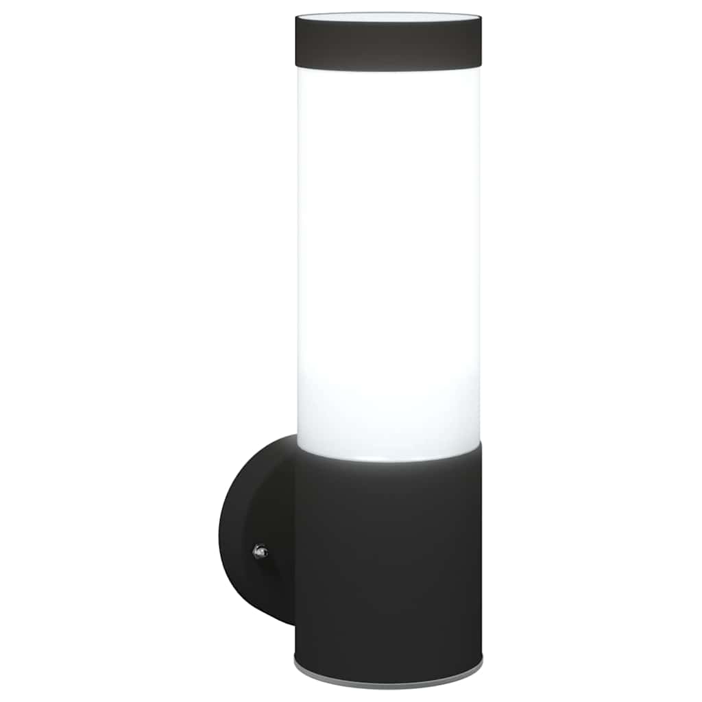 Außenwandlampen 2 pcs Schwarz 12 x 7.5 x 27 cm Edelstahl
