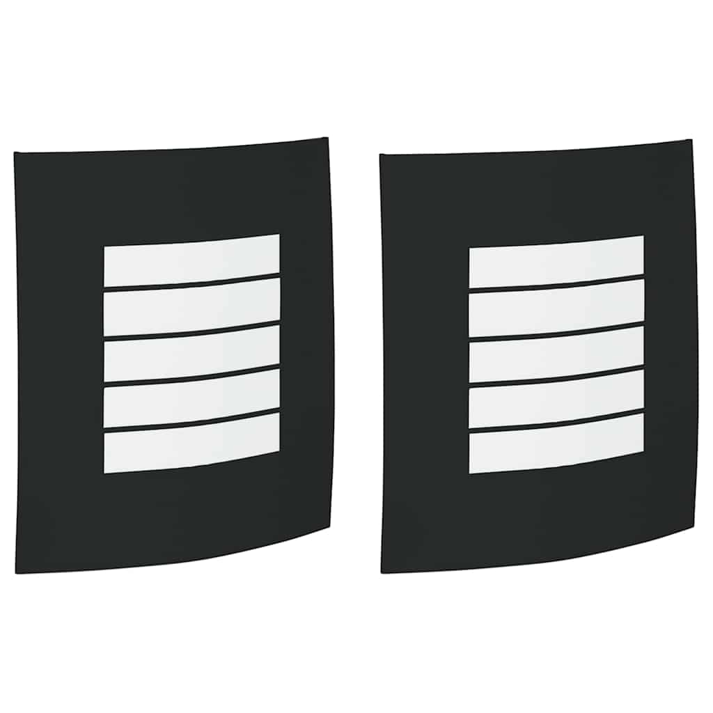 Außenwandlampen 2 pcs Schwarz 23.5 x 10.5 x 26 cm Edelstahl