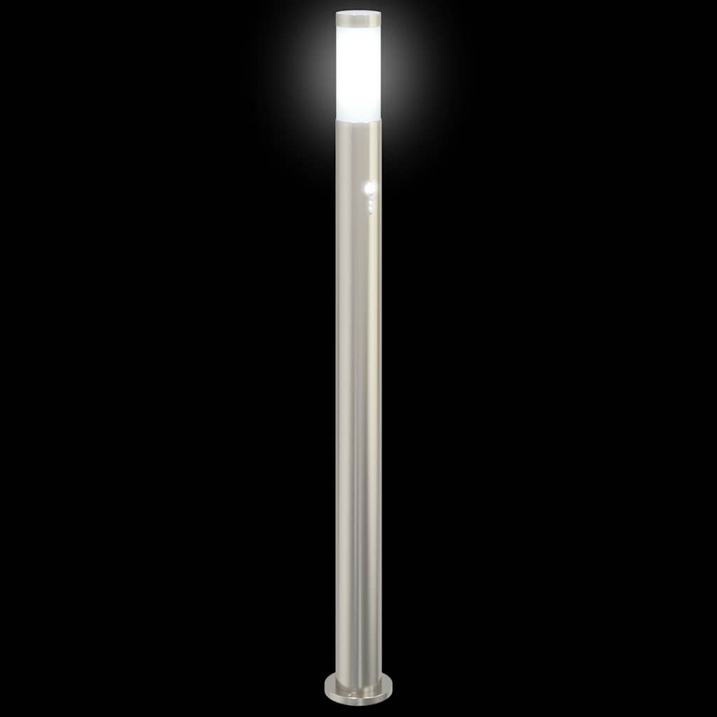 Pollerleuchten mit Sensor 3er 110 cm Edelstahl IP44