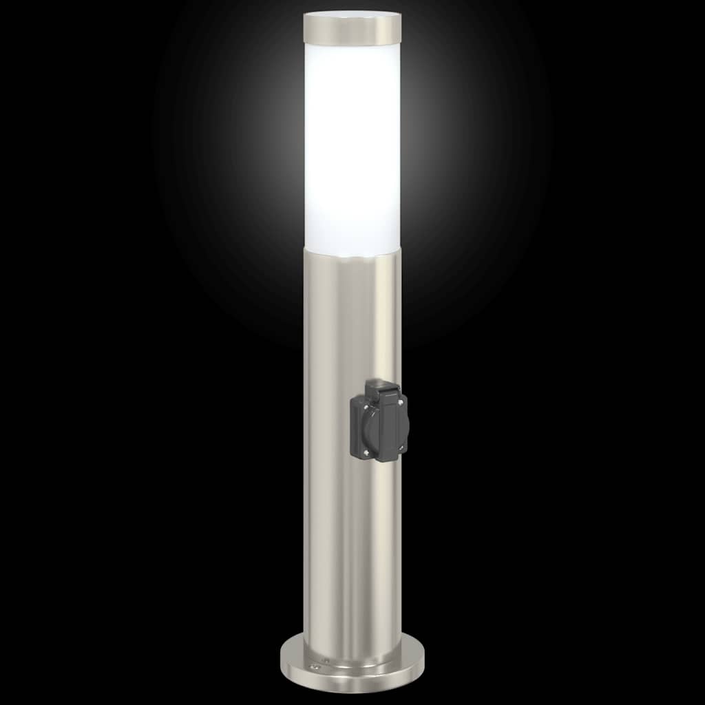 Pollerleuchte mit Auslass 50 cm Edelstahl IP44