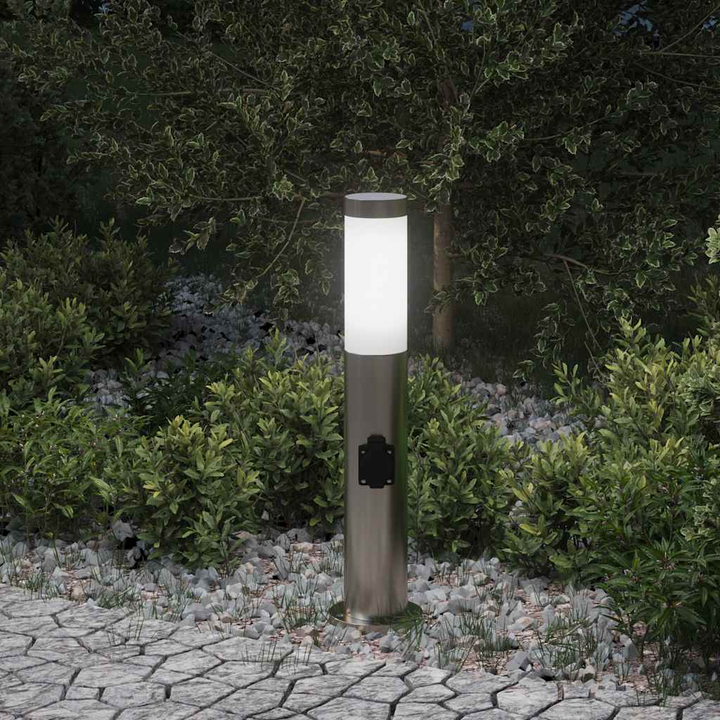 Pollerleuchte mit Auslass 50 cm Edelstahl IP44