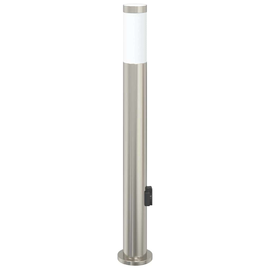 Pollerleuchte mit Auslass 80 cm Edelstahl IP44