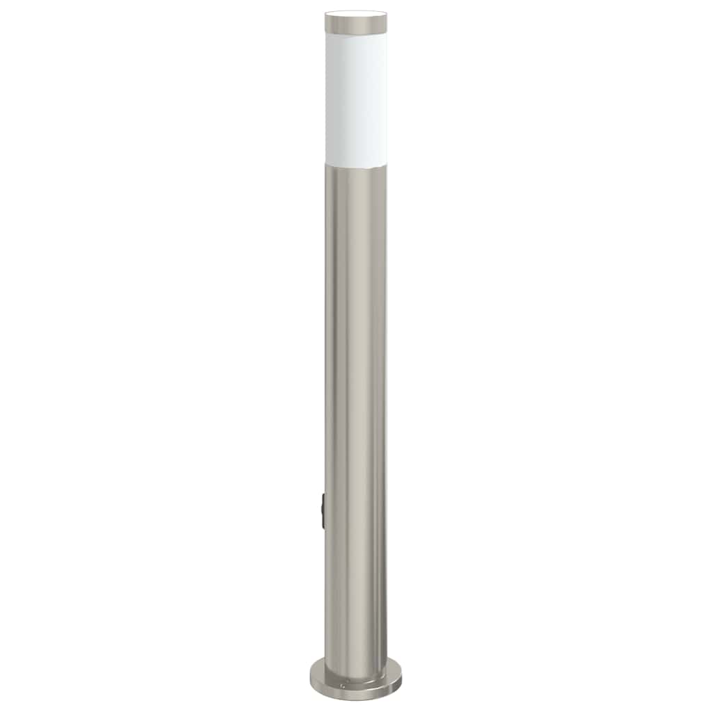 Pollerleuchte mit Auslass 80 cm Edelstahl IP44