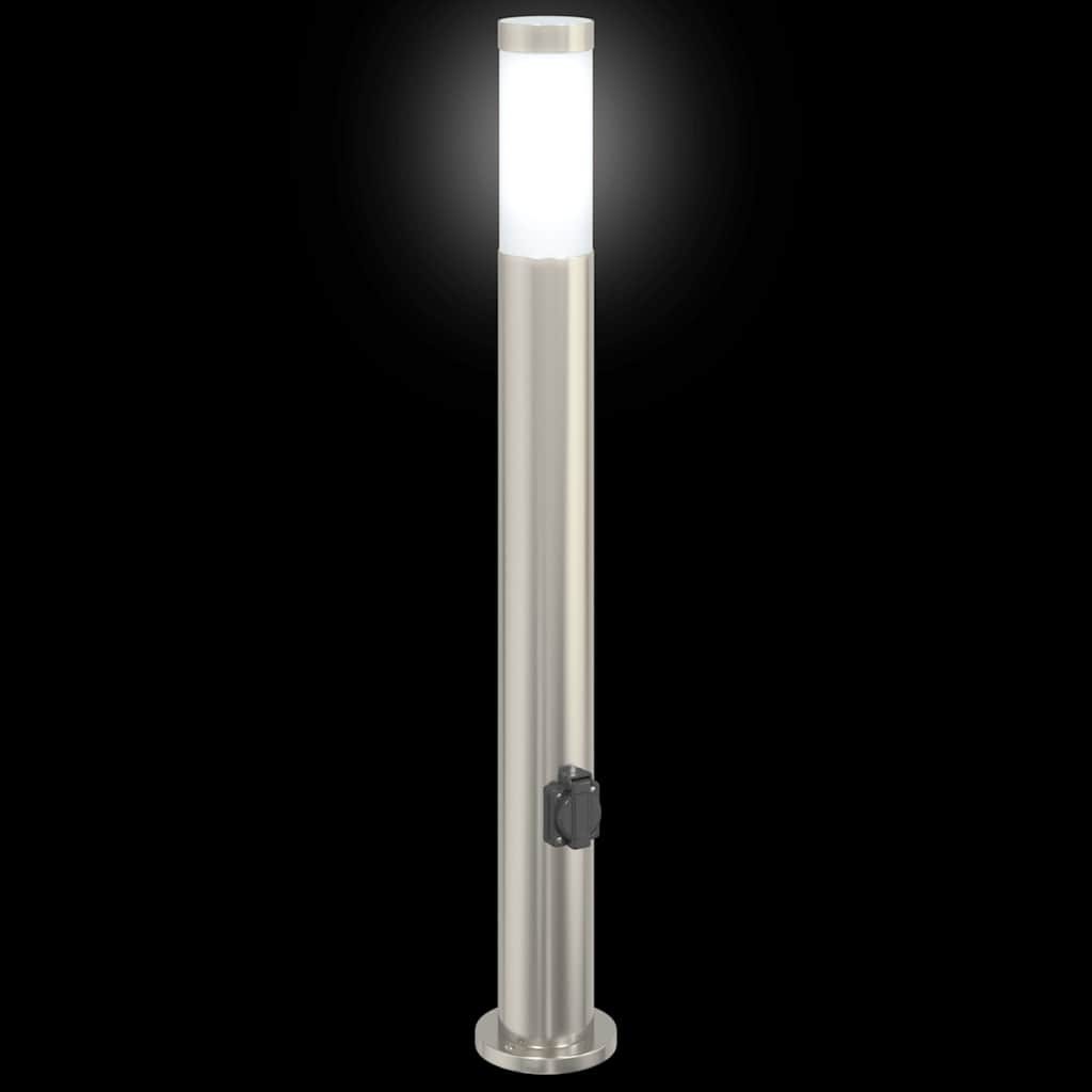 Pollerleuchte mit Auslass 80 cm Edelstahl IP44
