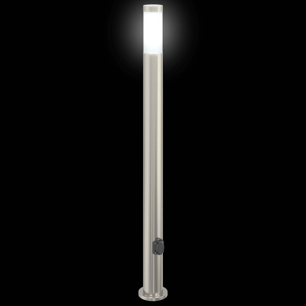 Pollerleuchte mit Auslass 110 cm Edelstahl IP44