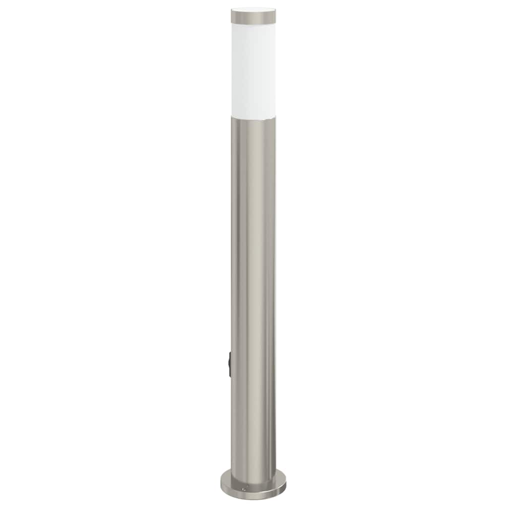Pollerleuchte mit Sensor&Steckdose 80 cm Edelstahl IP44
