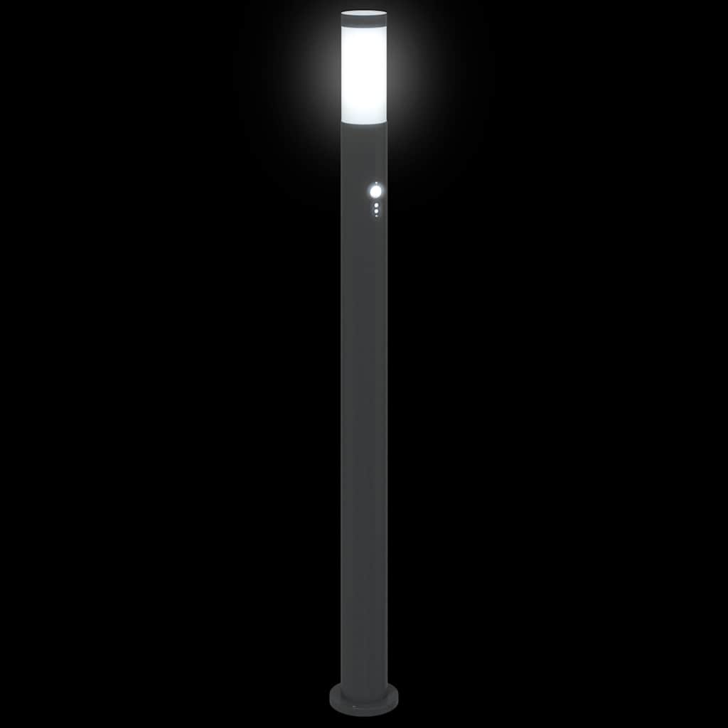 Pollerleuchten mit Sensor 3er 110 cm Edelstahl IP44