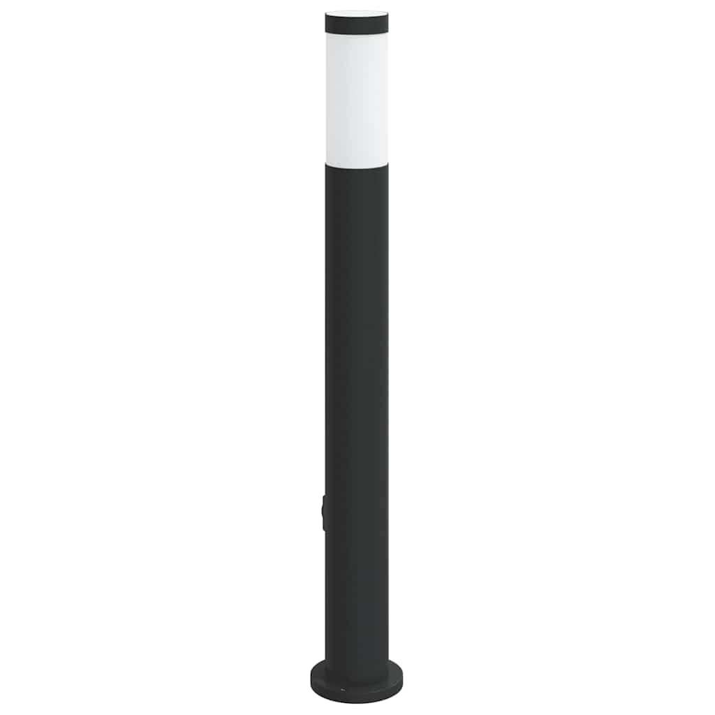 Pollerleuchte mit Sensor&Steckdose 80 cm Edelstahl IP44