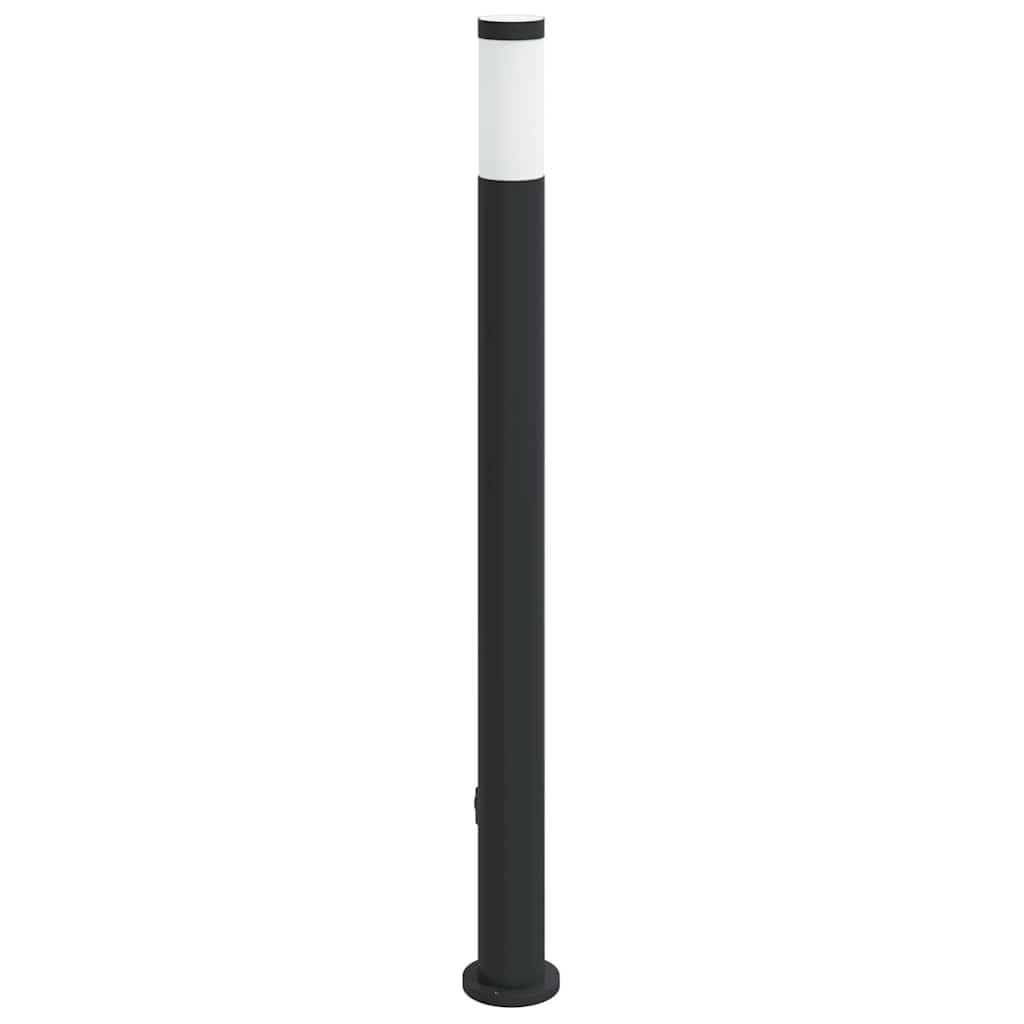 Pollerleuchte mit Sensor und Steckdose 110 cm Edelstahl IP44