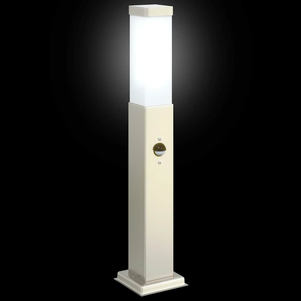Pollerleuchten mit Sensor 3 Stk. 50 cm Edelstahl IP44